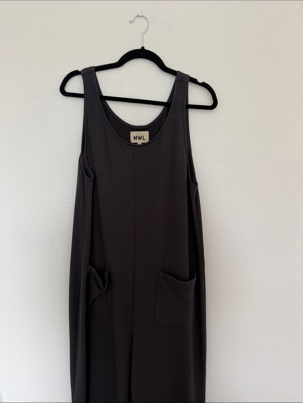 Madewell MWL Charcoal Gray Sleeveless Jumpsuit